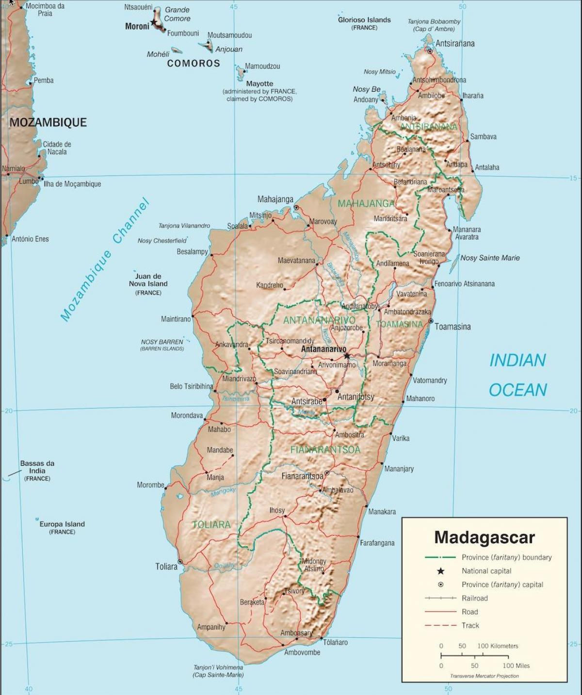 מדגסקר המדינה המפה