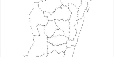 מדגסקר מפת המתאר.