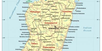 מפה של מדגסקר הכביש