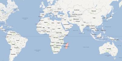 מפת העולם מראה מדגסקר